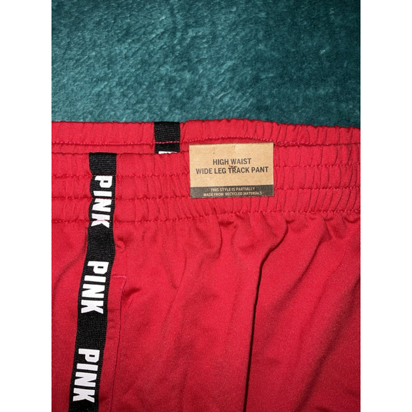 VS Pink Women's Size Medium Pink Track Pants Red - Picture 4 of 11